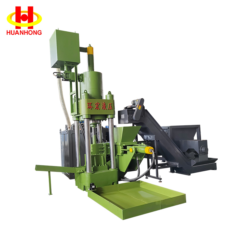 M&aacute;quina de briquete de chips de cobre de sucata hidr&aacute;ulica vertical de 500 toneladas